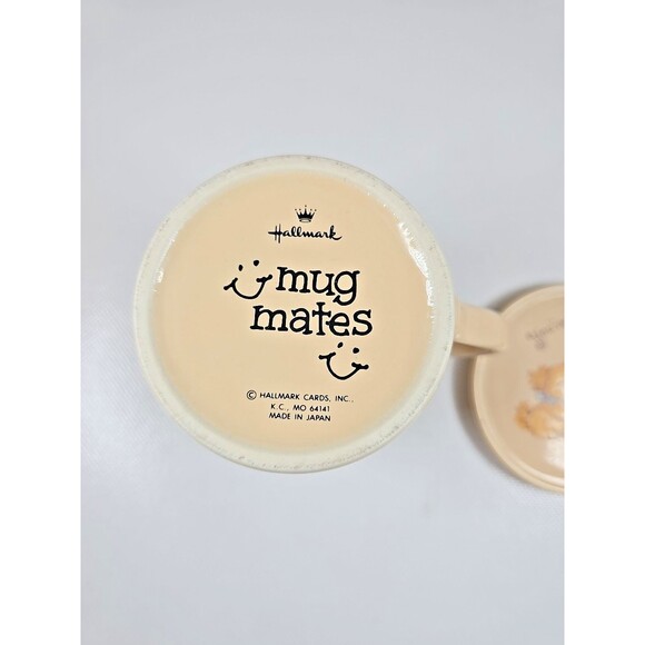 Hallmark Mug Mates Vintage 1983 Friendship Is A Cup w Lid Coaster Made in Japan - Picture 6 of 7